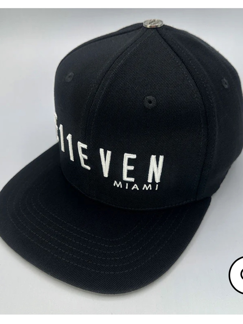 Club e11even miami Black & White Snapback Hat